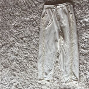 Cream Sweatpants/Jogger Pants